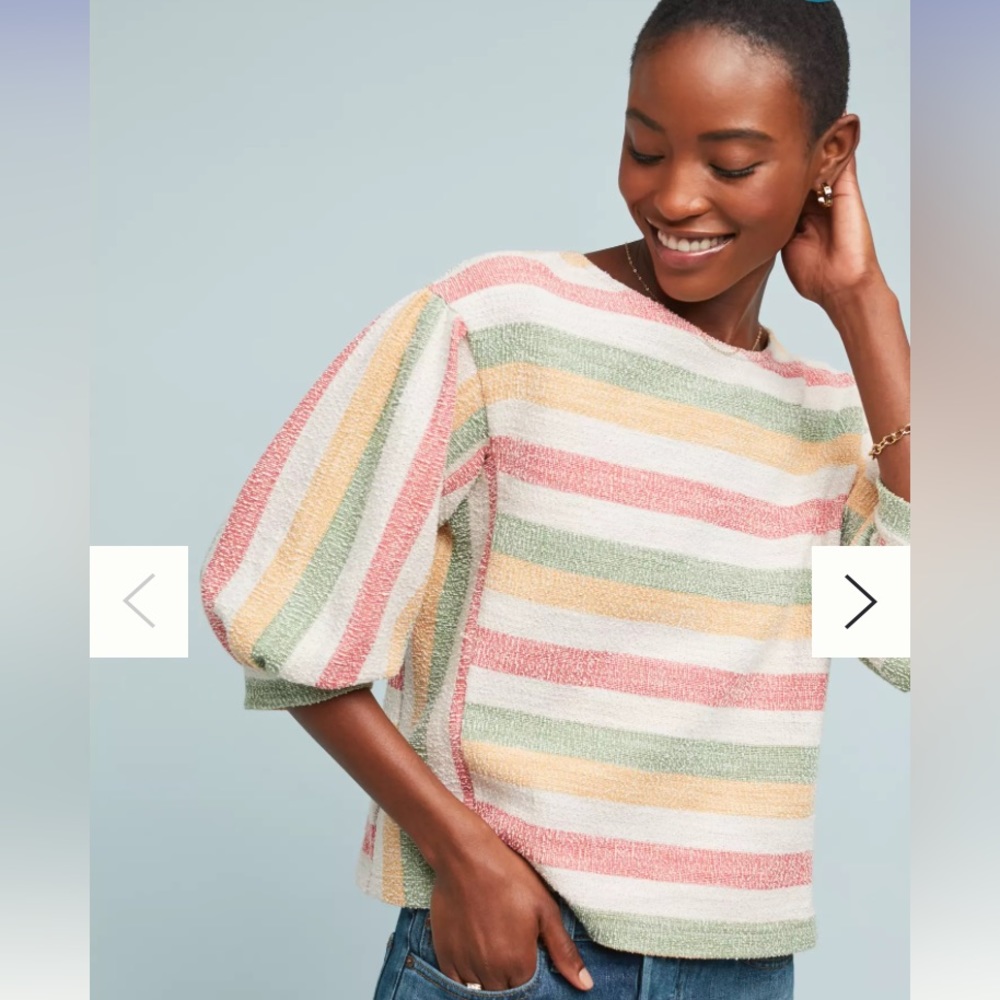 Anthropologie current air Abilene striped top size medium